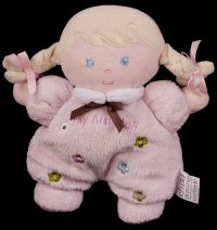Carters Child of Mine My First Doll Pink Girl Plush Lovey Rattle